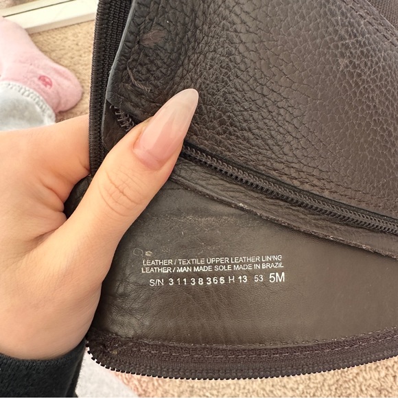 Tory Burch Dark Brown Leather Riding Boots Women’s 5 Kids 3 - Picture 8 of 10